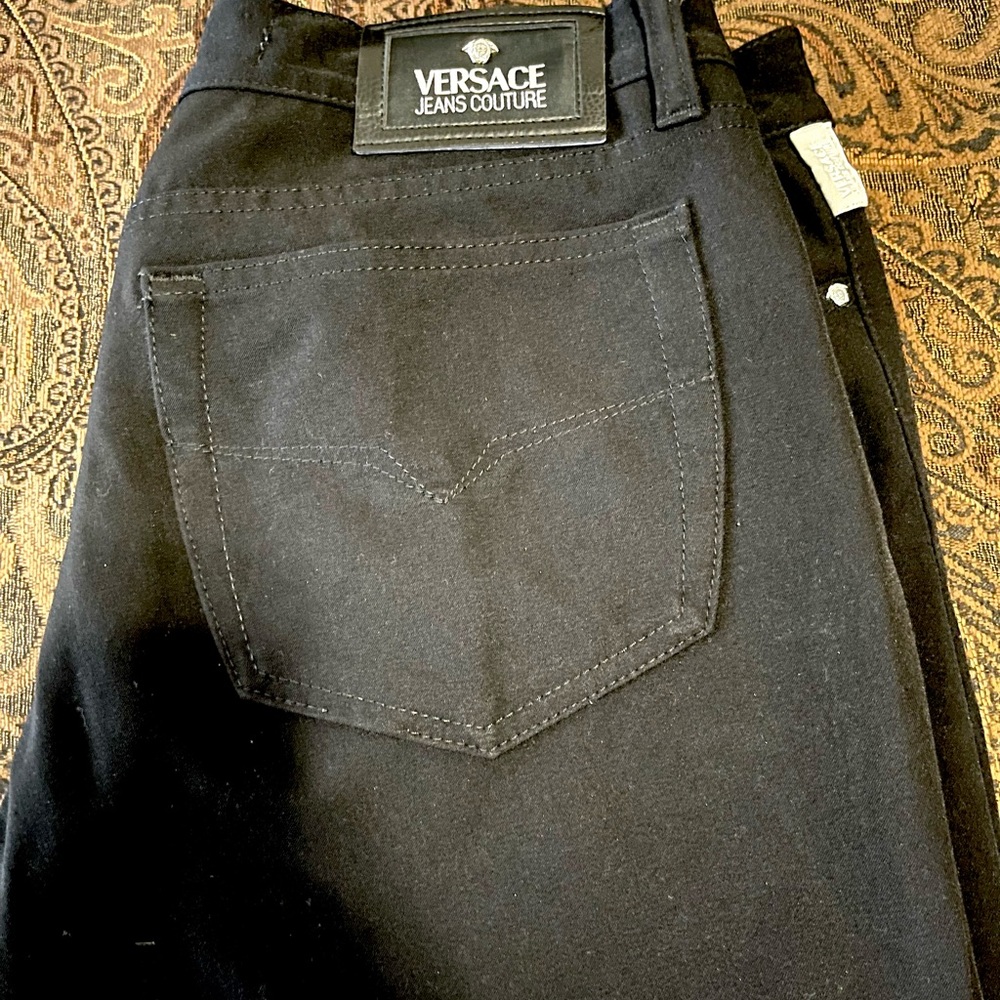 AUTHENTIC VERSACE STRETCH SKINNY JEAN LEGGING PANT SIZE 33
